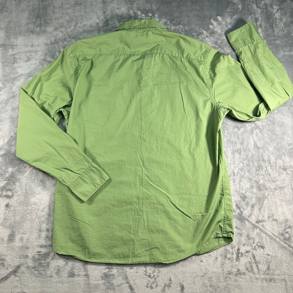 American Eagle Outfitters Mens L/G Green Button Down Long Sleeve Vintage Fit - Picture 6 of 6